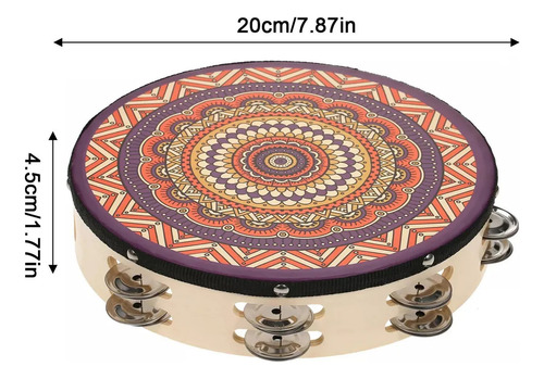 Tambor De Pandereta Para Niños Pandereta De Mano Tambor De M