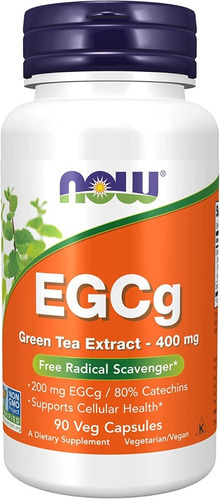 Extracto De Té Verde 400 Mg Egcg Now 90 Capsulas