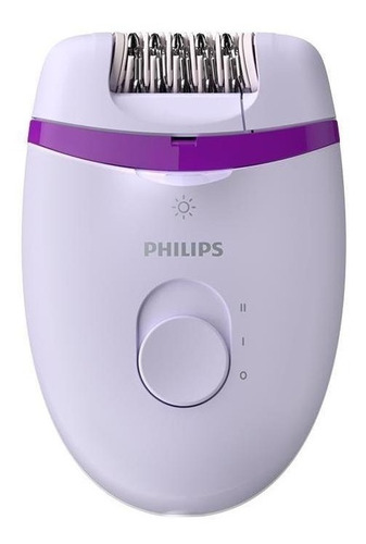 Imagen 1 de 5 de Depiladora eléctrica Philips Satinelle Essential BRE275/00 color blanco y morado 100V/240V