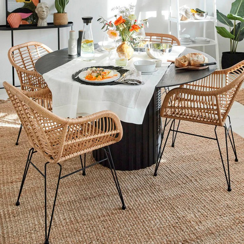 Butaca Con Apoyabrazos Grecia Para Terraza En Rattan Mimbre