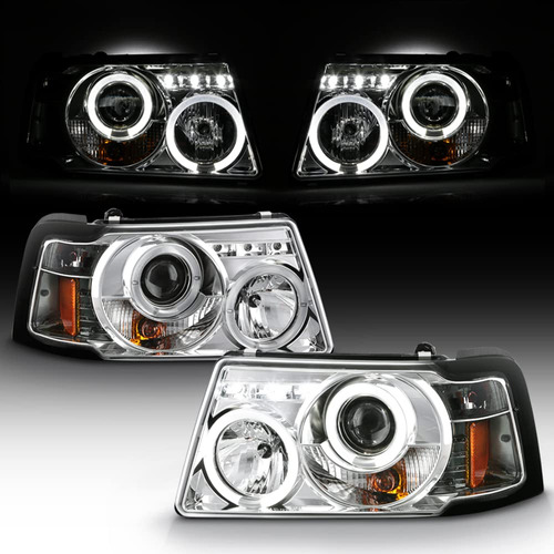 Para Ford Ranger Led Halo Chrome Housing Proyector Faro