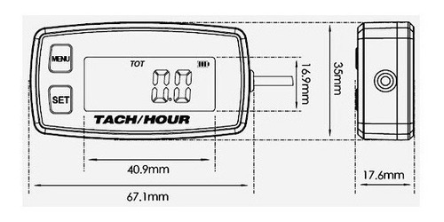 Tacometro Digital Memoria Rpm Cuenta Horas Moto Paramotor