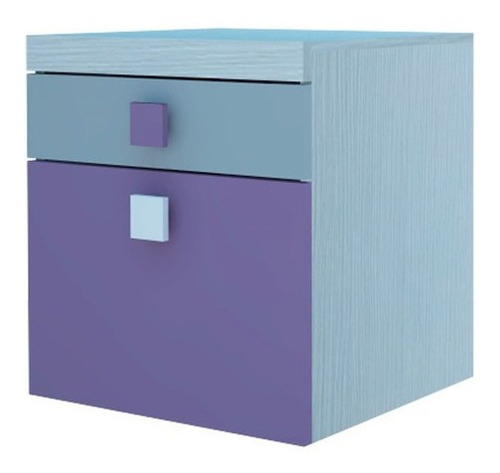 Mesa De Luz 2 Cajones Nature Infantil Mesita Melamina