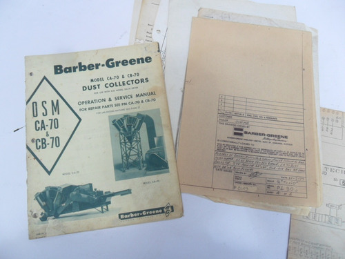 Lote Plano Barber Greene No Manual Catalogo Antiguo