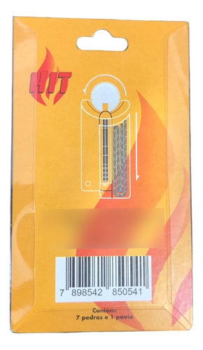 Kit 7 Pedras + Pavio Para Isqueiro Acendedor Clássico Antigo