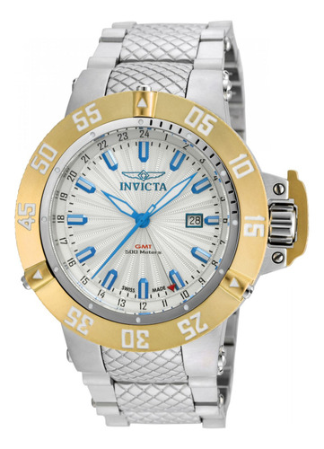 Reloj de pulsera Invicta 21729, para hombre, con correa de acero inoxidable color acero y oro