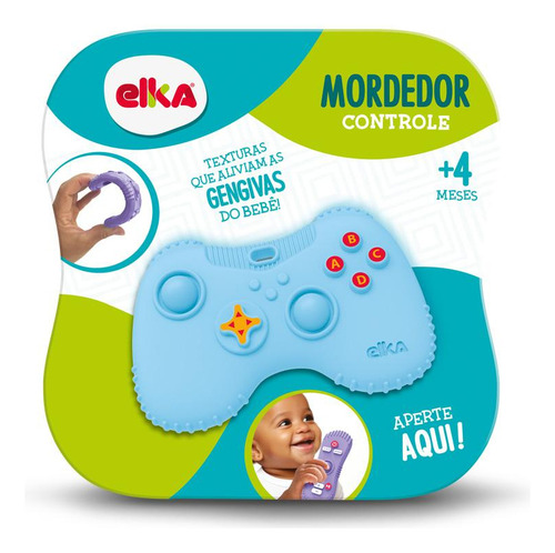 Mordedor Formato De Controle De Vídeo Game - Elka Cor Azul