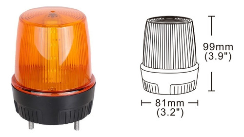 Paquete 8 Torreta 12 Led Ámbar Ac 110v A 230v