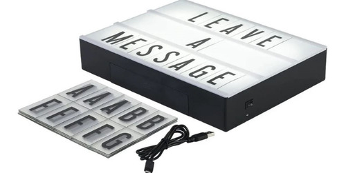 Cartel Luminoso Led Pizarra Letras Light Box 30x22cm