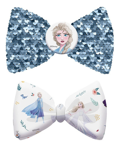 Set De 2 Moños Olaf Azul y Blanco Disney