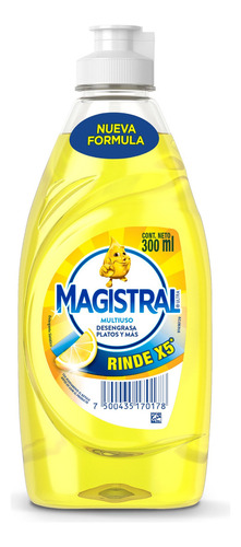 Detergente Magistral Multiuso Limón sintético limón en botella 300 ml
