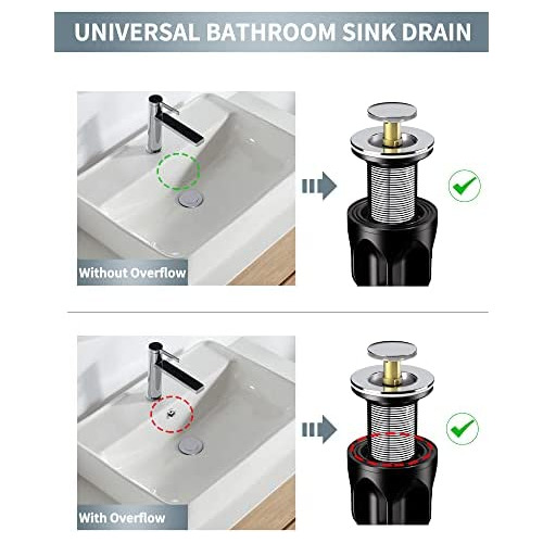 Kit De Desagüe Lavabo De Baño Kkdftu 2 1 P-trap Flexi...