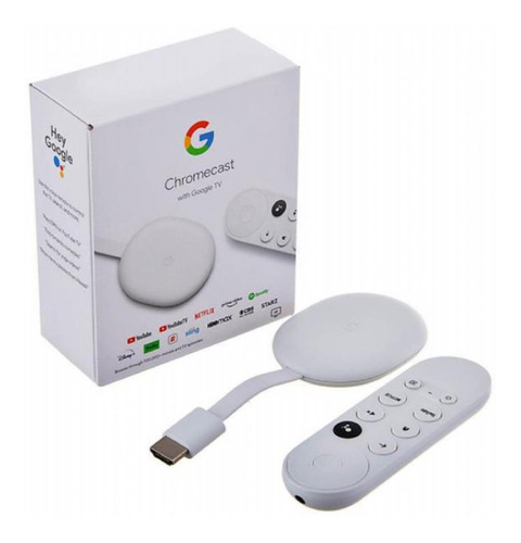 Imagen 5 de 10 de Google Chromecast 4ta Generacion 4k Blanco Con Control