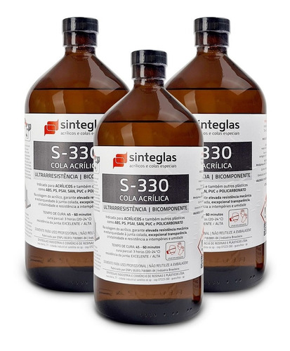 03 Cola Acrílica Sinteglas S-330