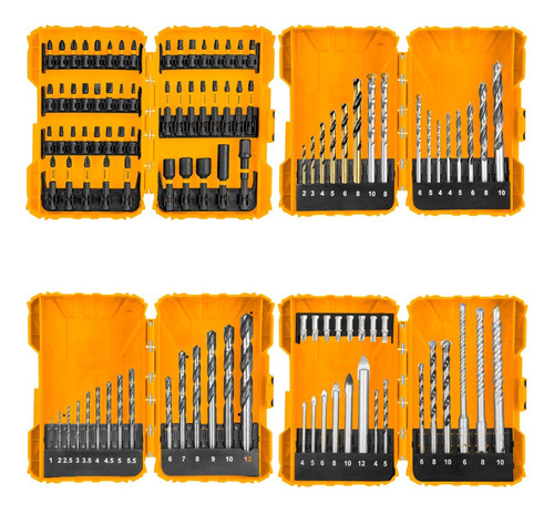 Set Brocas Mixtas Ingco Pack Completo 4 Set Sds Plus Vidrio