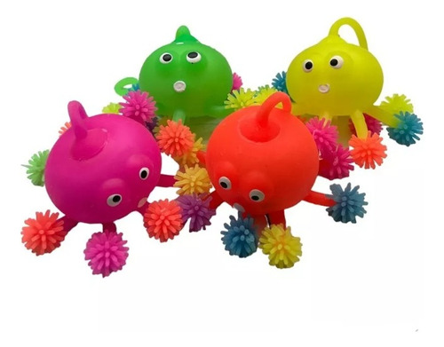 Squishy Yoyo Pulpo Pack X35 Antiestres Sensorial De Goma