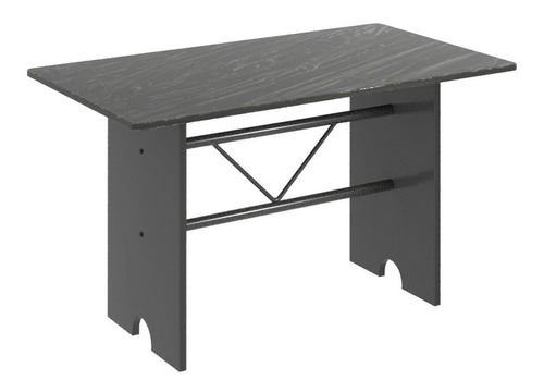 Mesa Para Cozinha 120x75cm Tampo Ardósia Soma Móveis