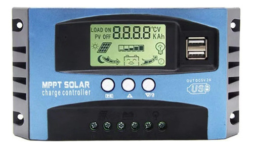 Regulador De Carga Solar Digital 12v 24v 40a 2 Usb