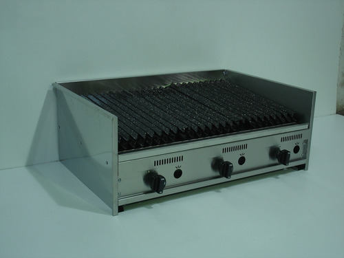 Imagen 3 de 4 de Parrilla Corbelli 90 Cm A Gas C/rompe Llama Fundicion