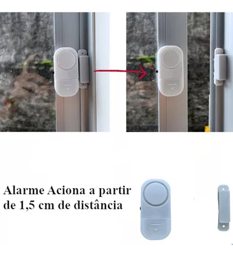 Alarme Sem Fio Sensor D Abertura Porta Janela Brasfort 10 Pc