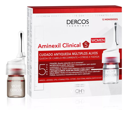 Vichy® Dercos Aminexil Clinical 5 Mujer | Amp X 12