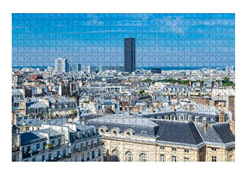 Wooden Puzzle 1000 Pieces Paris Typical Roofs Aerial View Ji