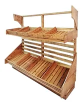 Comprar Estante Exhibidor De Madera Pino De Frutas Verduras 8 Puesto