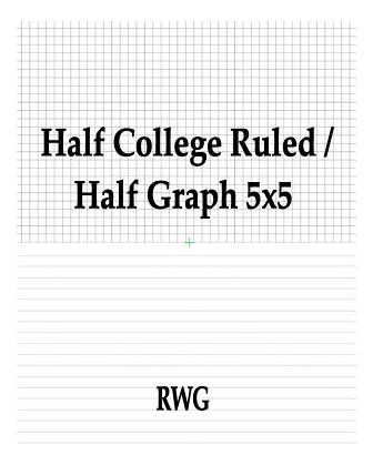 Libro Half College Ruled / Half Graph 5x5: 50 Pages 8.5 X...