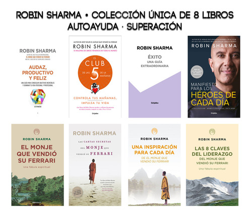 Robin Sharma - Colección De 8 Libros - Autoayuda Superación