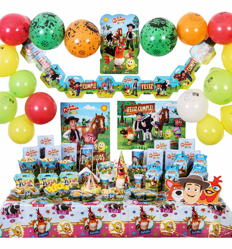 Combo Cotillon 10 Peliculas Infantiles Deco Cumpleños Granja