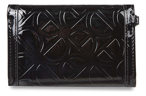 Cartera Flap Cloe Para Mujer Charol Con Maneral Color Negro