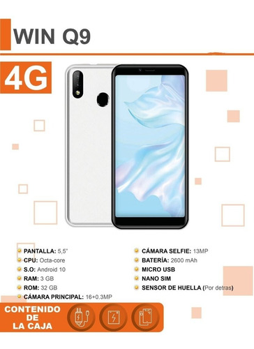 Celular Win Q9, 3/32gb, 4g Con Todas, Nuevos, Tienda, 90v