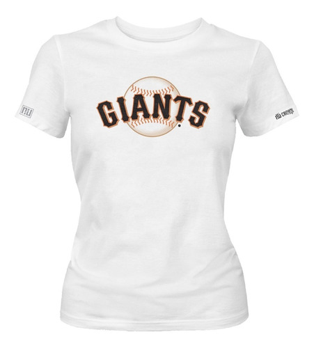 Camiseta New York Giants Logo Presente Beisbol Mujer Idk