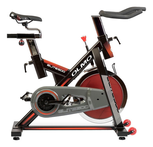 Imagen 3 de 3 de Bicicleta fija Olmo Elite 500 para spinning negra y gris