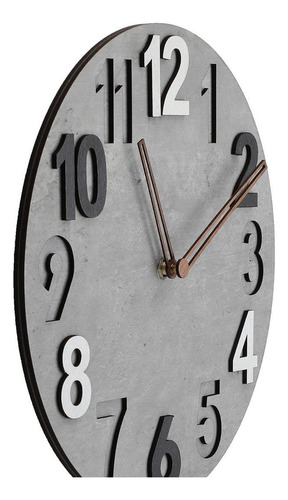 Reloj De Pared Reloj De Pared Decorativo De 12 Pulgadas Gris