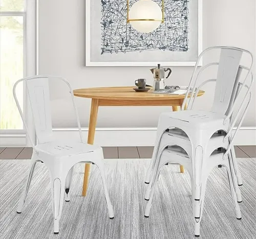 Silla Tolix De Metal - Blanca