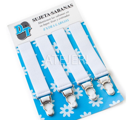 Imagen 4 de 8 de Elásticos Sujeta Sabanas Extra Largo Dt Terminal Metal 4 Un