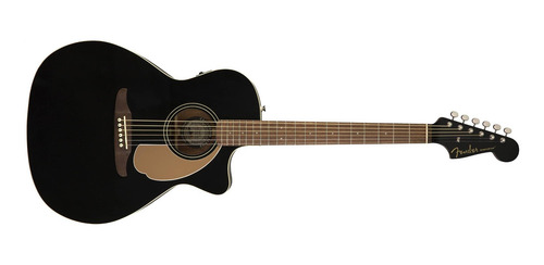 Imagen 2 de 5 de Guitarra electroacústica Fender California Newporter Player jetty black