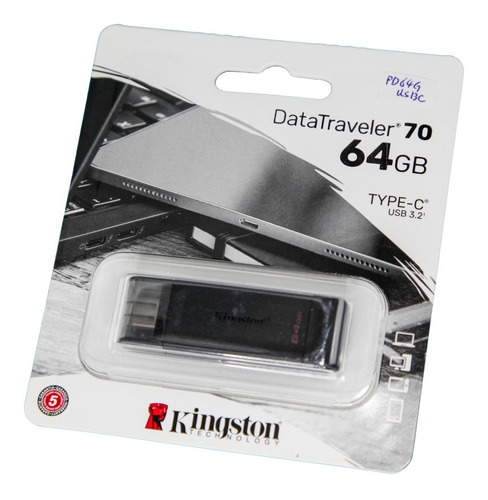 Pendrive Kingston Datatraveler 64gb Usb Type C 3.2 Dt70 Htec