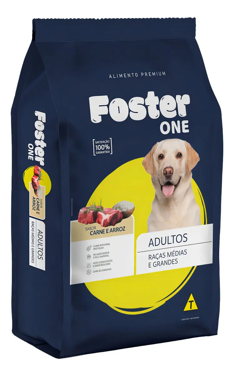 Ração Foster One Cães Adultos Raças Médias E Grandes 25kg