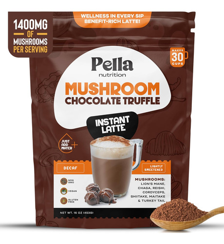 Latte Instantáneo Con Trufa De Chocolate Orgánico Con Mezcla
