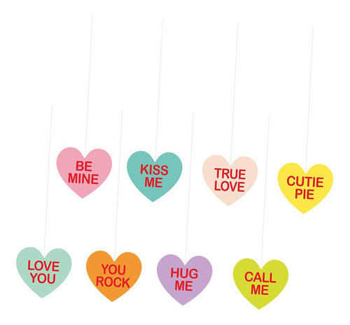 8 Uds. De Corazones Colgantes Para El Día De San Valentín,