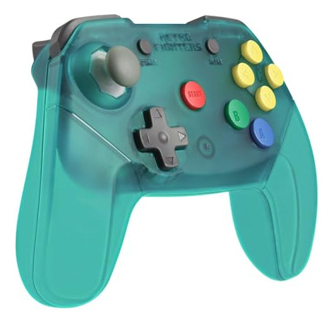Pack Controller Inalmbrico Retro Fighters Brawler64 N64 Azul