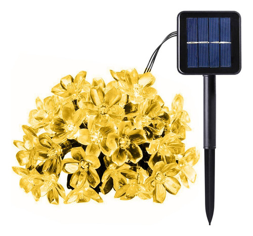 Cadena De Luces Solar De 20/50 Led Con Forma De Flor De Cere