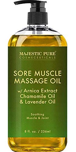 Majestic Pure Arnica Aceite De Masaje Muscular Para El Cuerp