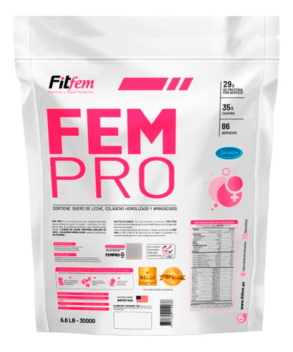 Proteína Fitfem Fem Pro 3 Kg