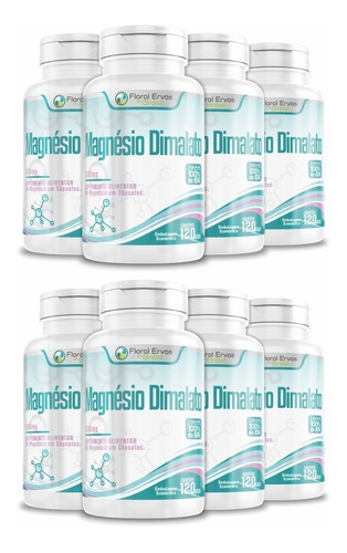 Magnesio Dimalato 500mg 8x 120 Capsulas Concentrado Max2/dia Sabor Sem Sabor