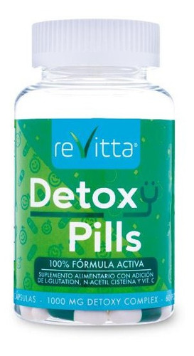 Detoxy Pills, N-acetil Cisteína, Glutatión Y Vitc (120 Caps)