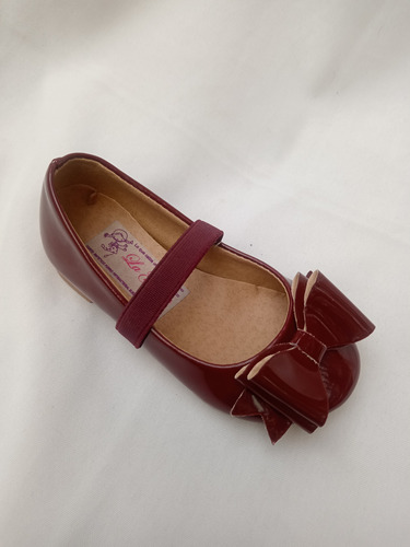 Zapato Zapatilla Valerina Flats Para Niña Charol Con Moño