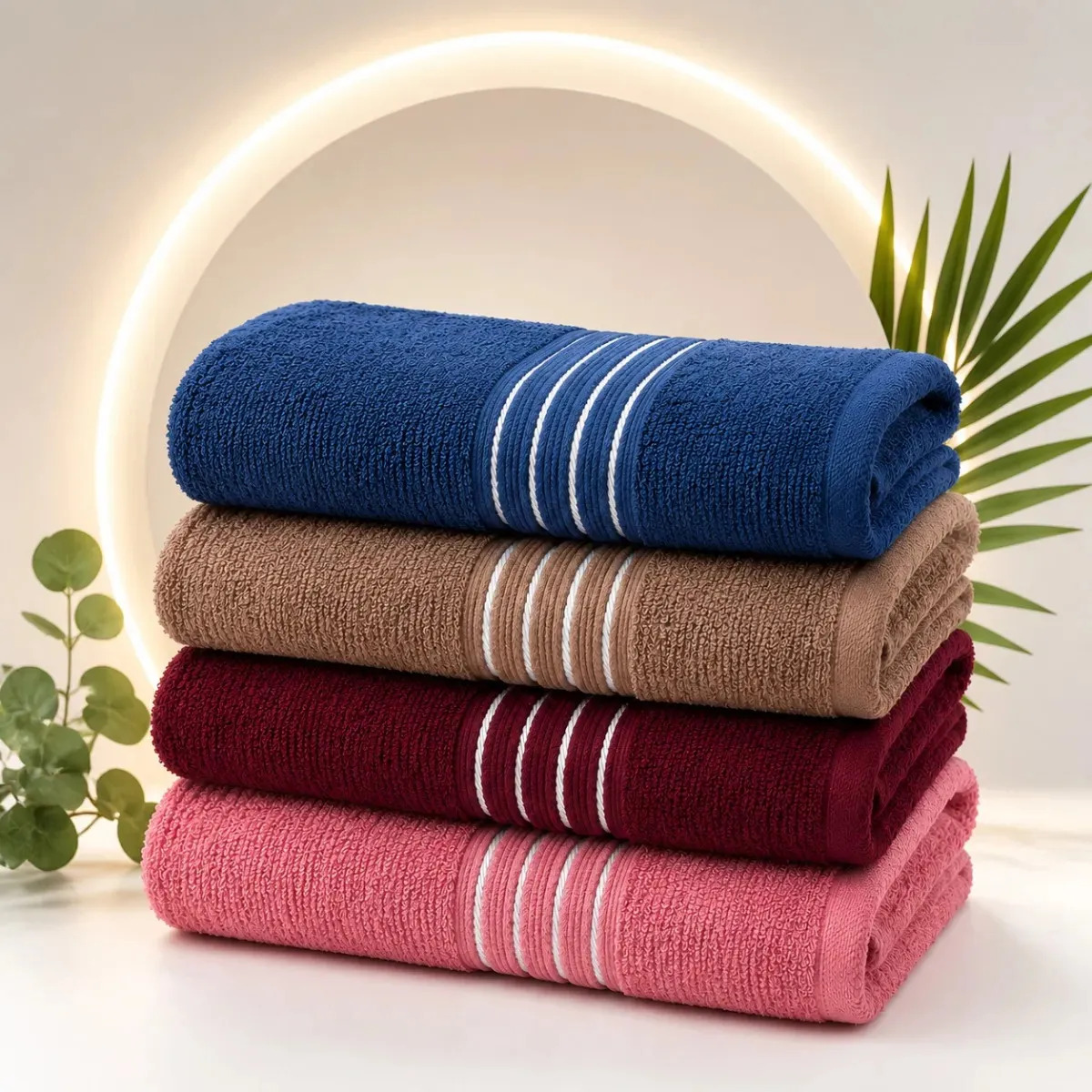 Kit Com 4 Toalhas De Banho Grande Grossa Macia Tamanho 68x132cm Useline